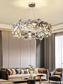 Axyaa Luxury Crystal Chandelier for Modern Living Spaces