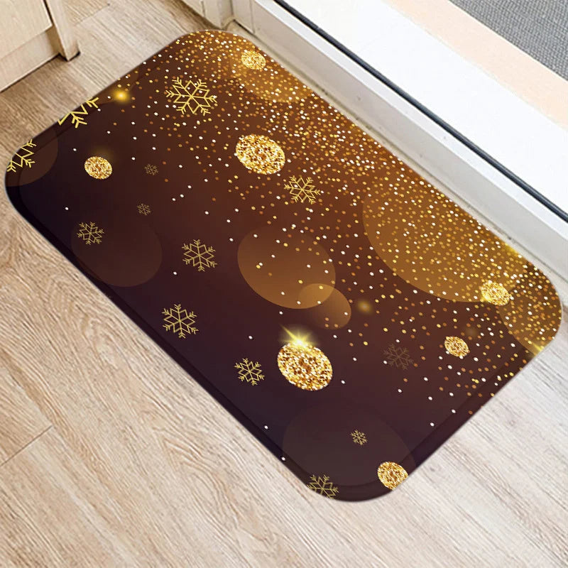 Axyaa Christmas New Year Home Entrance Non-Slip Floor Mat