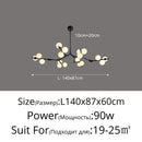 Axyaa Modern Glass Ball Molecular LED Ceiling Chandelier for Home Lighting