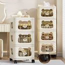 Axyaa Multi-Layer Rolling Storage Cart with Drawers, Mobile Organizer for Home and Office