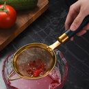 Axyaa Stainless Steel Green Handle Strainer Colander - Kitchen Essentials