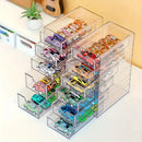 Axyaa Car Model Display Case Stackable Storage Box for Collectible Toys