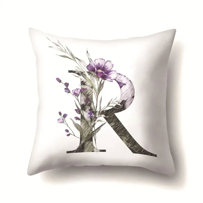 Axyaa Alphabet Cushion Cover - Kids Room Decor Throw Pillow Case