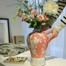 Axyaa Blue and White Porcelain Vase - Chinese Retro Ceramic Handicraft Home Decor
