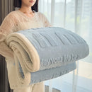 Axyaa Faux Rabbit Fur Tie-Dye Plush Blanket - Warm & Cozy for All Seasons