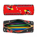 Axyaa Mickey Minnie Leather Pencil Case: Big Capacity School Supplies Pen Box