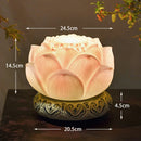 LED Lotus Desk Lamp by Axyaa - Creative Resin Shade for Home, Office, and Hospitality