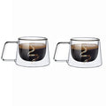 Axyaa Double Wall Glass Coffee Mug Tea Milk Juice Cup Thermo Insulated