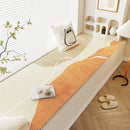 Axyaa Cartoon Printed Cashmere Carpet: Long Strip Shape Short Plush Floor Mats