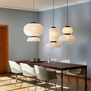 Axyaa Wabi Sabi Rice Paper Pendant Chandelier - LED Ceiling Hanging Light
