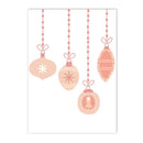 Boho Pink Christmas Tree Snowflake Wall Art Print Set by Axyaa