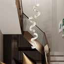 Axyaa Crystal Pendant Chandelier: Modern LED Ceiling Light for Living Room
