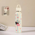 Axyaa Cartoon Cat Dog Pattern Vacuum Insulated Stainless Steel Water Bottle