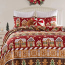 Axyaa Gingerbread Lane Reversible Quilt Set, 3-Piece King/Cal King