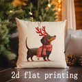 Axyaa Christmas Animal Pattern Cushion Cover for Sofa, Bedroom, Car - Festive Decor
