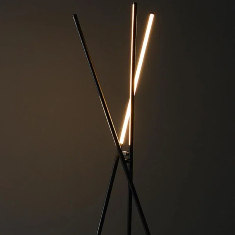Axyaa Nordic LED Floor Lamp - Minimalist Aluminum Vertical Lights for Living Room