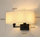 Axyaa LED Fabric Wall Lampshade for Bedroom Bedside Lighting