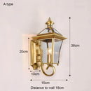 Axyaa Nordic Copper Outdoor Wall Light: Waterproof LED Garden Lamp