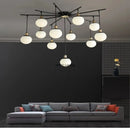 Axyaa Nordic LED Bean Chandelier, Postmodern Minimalist Pendant Light for Stylish Home Decor