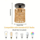 Axyaa Bohemian E27 Ceiling Light for Kitchen, Bathroom, Hallway - Farmhouse Style Lighting Fixtures