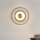 Axyaa Smoke Grey Glass Wall Light, Luxury Golden Sconce Fixture for Home Decor
