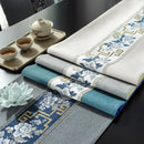 Axyaa Chinese Style Retro Table Runner with Tassel - Home Decor Embroidery Textile