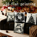 Axyaa Christmas-themed Decorative Cushion Cover for Sofa Bedroom Car Pillow