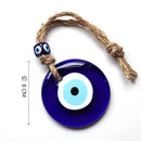 Axyaa Blue Evil Eye Glass Wall Hanging Home Protection Charm Wall Decor