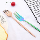 Axyaa Stainless Steel Mirror Dessert Fork Set for Stylish Dining
