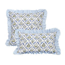 Axyaa Floral Printed Ruffle Pillow Cover Set - Home Decor Living Room