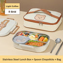 Axyaa Stainless Steel Microwavable Bento Lunch Box with Insulated Bag
