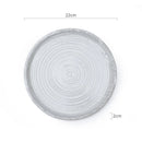 Axyaa Threaded Ceramic Flat Plate Set - Restaurant Steak Pasta Dessert Molecular Cooking.