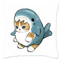 Axyaa Cat Shark Pillow Case: Kawaii Sofa Cushion Cover 45x45cm