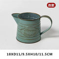 Axyaa Metal Flower Vase Galvanized Finish Rustic Flower Jug for Indoor and Outdoor Decor
