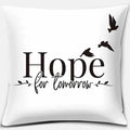 Axyaa Geometric Print Cushion Cover, Black and White, Square Pillowcase