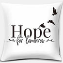 Axyaa Geometric Print Cushion Cover, Black and White, Square Pillowcase