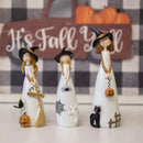 Axyaa Witch Hat Cat Ghost Crow Pumpkin Resin Figurines Halloween Party Ornaments
