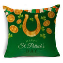 Axyaa Green Clover Pattern Pillowcase for St. Patrick's Day - 40/45/50cm