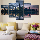Axyaa Manhattan Skyline Hudson River Wall Art Poster Set