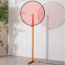 Axyaa Circular Fabric LED Floor Lamp for Modern Indoor Lighting