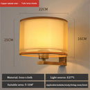 Axyaa Chinese Style Cloth Cover Wall Light for Bedroom Living Room Staircase