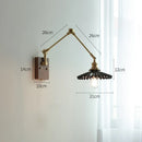 Axyaa Ceramic Wall Lamp Pull Chain Switch Up Down Bedroom Living Room Lighting LED