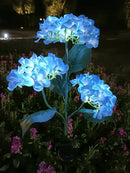 Axyaa Solar Hydrangea Flower Lights LED Ground Plug Lamp for Garden Decoration