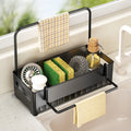 Axyaa Kitchen Sink Organizer & Dish Sponge Holder - Multi-Functional Drain Rack