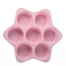 Axyaa 6-Hole Silicone Hamburger Mold for Oven Baking and Bread Making