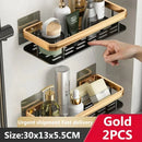 Axyaa Bathroom Corner Towel Rack Shelf with Shower Shampoo Storage
