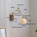 Axyaa Wood LED Wall Sconce Modern Rotatable 2 Arms Stair Light