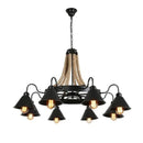 Axyaa Industrial Loft Iron Chandelier for Coffee Shop Restaurant Club Lighting