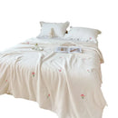 Axyaa Cotton Embroidery Soybean Summer Quilt Double-Layer Duvet Insert Skin-Friendly