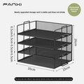 Axyaa 4-Tier Metal Mesh Desk Organizer for School and Office Storage